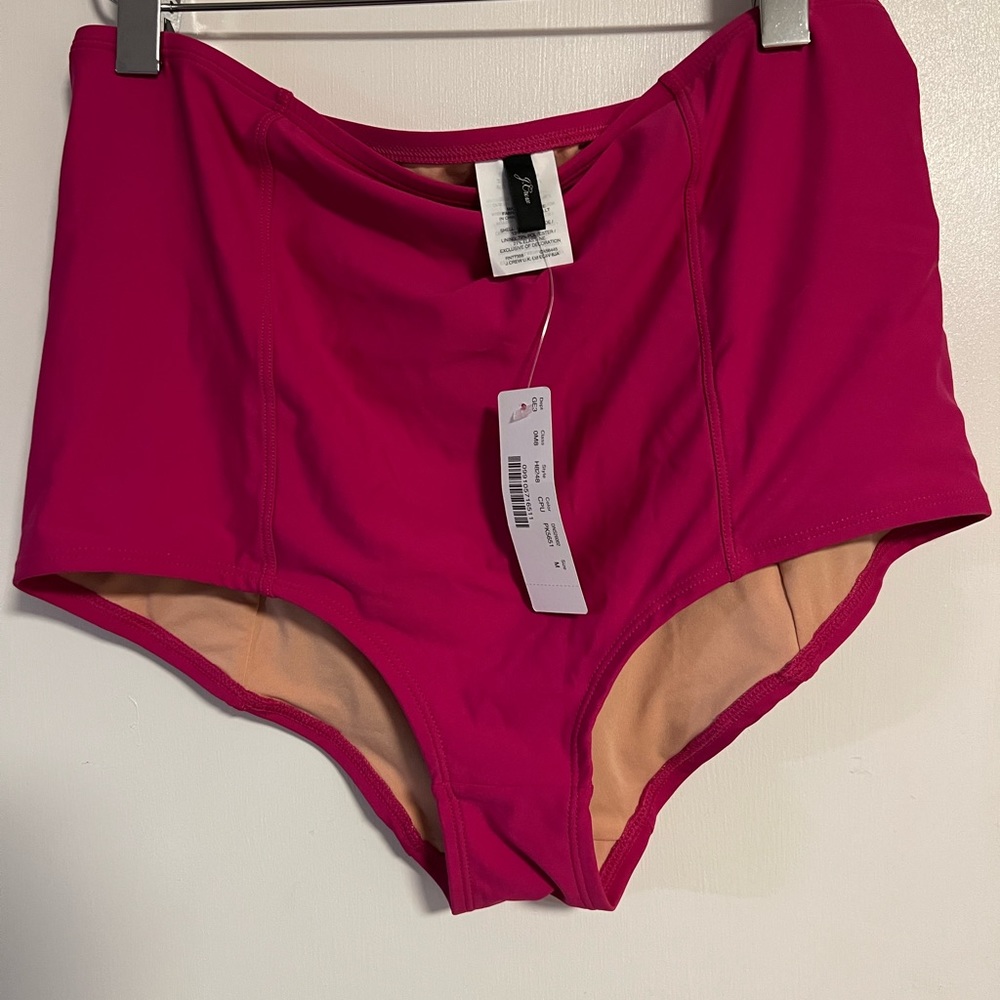J.CREW NWT Women’s High Waisted Bikini Bottoms Pink size M
